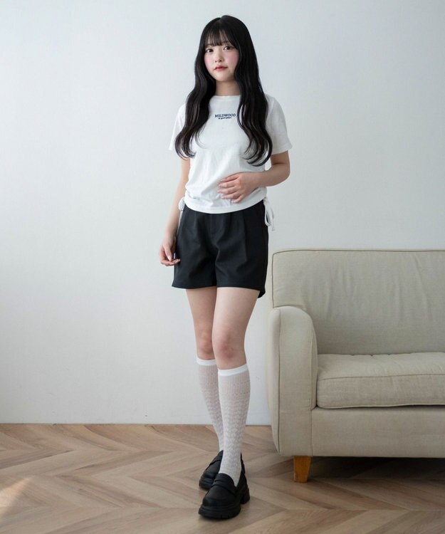 WEGO タックショートパンツ ブラック