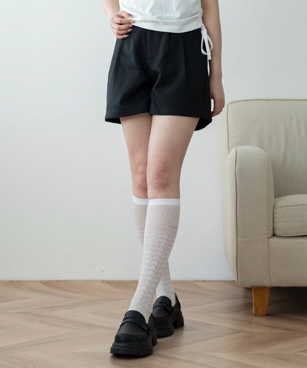 WEGO タックショートパンツ ブラック