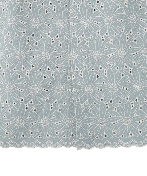 YECCA VECCA フラワーレースロングナロースカート Light Blue