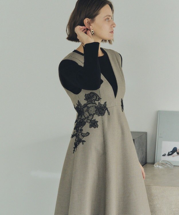 YECCA VECCA フラワーレースジャンスカ Check