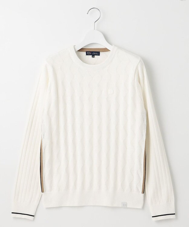 23区GOLF 嬉しいセット企画【ニット＋リバーシブルスカート】【WOMEN】 カラーニットアップ アイボリー系