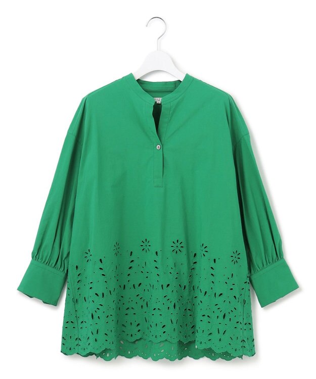 23区 S 【SLOW/一部店舗限定】フラワーエンブロイダリー ブラウス グリーン系