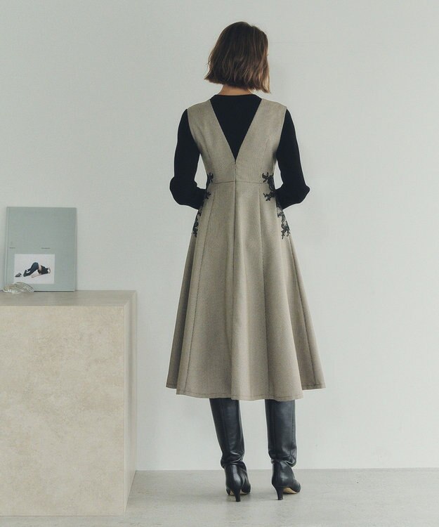 YECCA VECCA フラワーレースジャンスカ Check