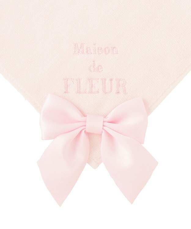 Maison de FLEUR ビッグリボンタオルハンカチ Pink