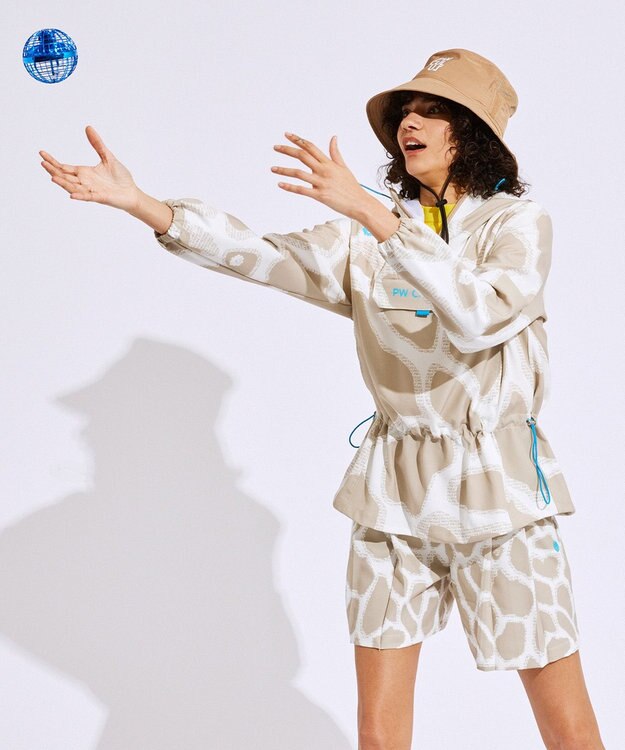 PW CIRCULUS 【WOMEN】プリント ウエスト2WAY アノラック ゴルフウェア レディース ベージュ系5