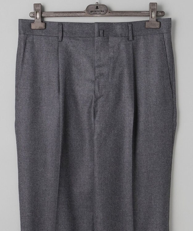 GOTAIRIKU 【保温性/ストレッチ/シワになりにくい】サキソニーストレッチパンツ_1タック(25年モデル） ライトグレー系