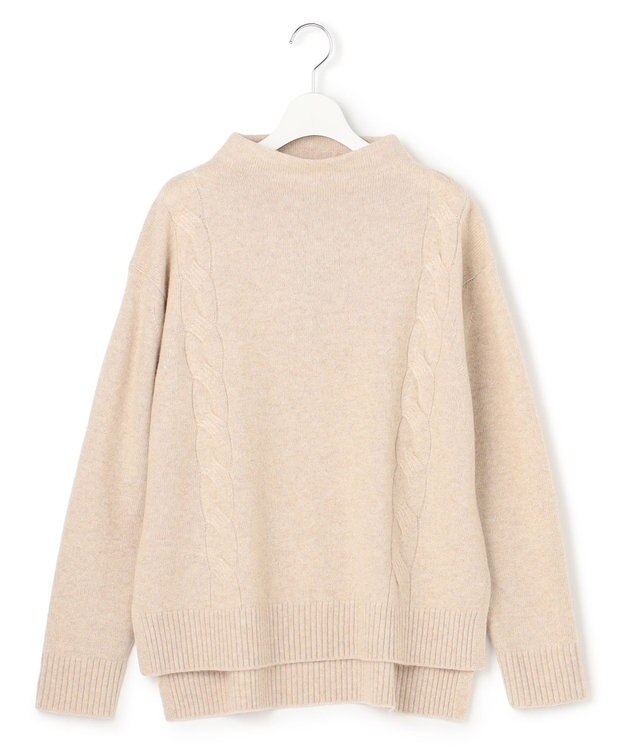 J.PRESS YORK STREET 【WOMEN】ケーブルポイント ボトルネック ニット アイボリー系