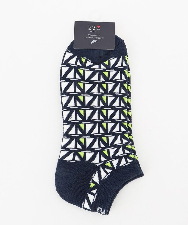 23区GOLF 【MEN】モチーフ柄 アンクルソックス ネイビー系5
