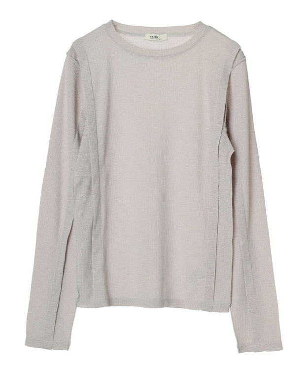 earth music&ecology シアーテレコプルオーバー Light Gray