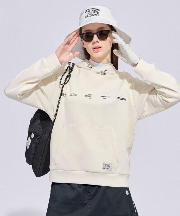 PW CIRCULUS 【Regina掲載商品】【WOMEN】リラクシングジャージーフーディ ゴルフウェア レディース ホワイト系