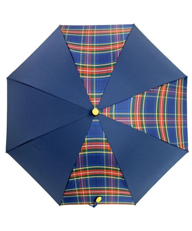 +RING レディース向け プラスリング 晴雨兼用（長ショート） NVY-CHK T1246 紺