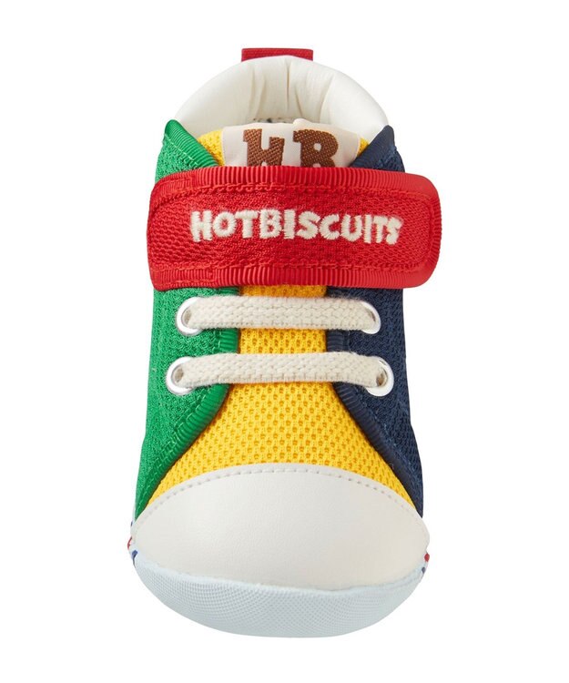 MIKI HOUSE HOT BISCUITS 【11.5-13.5cm】 顔ドン メッシュ素材 ファースト ベビーシューズ マルチカラー
