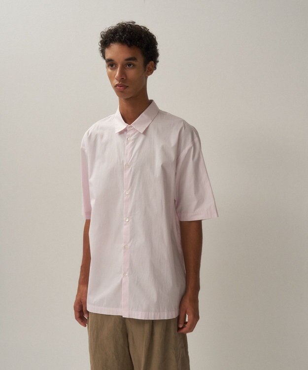 ATON GIZA BROAD | ショートスリーブシャツ - UNISEX PINK