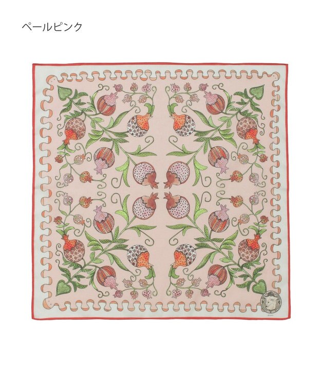 MOONBAT SWASH LONDON(スウォッシュロンドン） コットンハンカチーフ  BERRY 52×52 日本製 ペールピンク