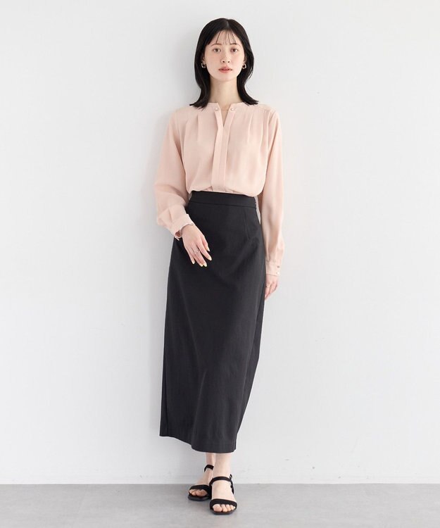 YECCA VECCA ロングナロースカート Black