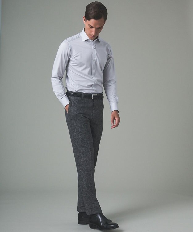 GOTAIRIKU 【ニット素材】ハイパフォーマンスジャージシャツ ライトグレー系8