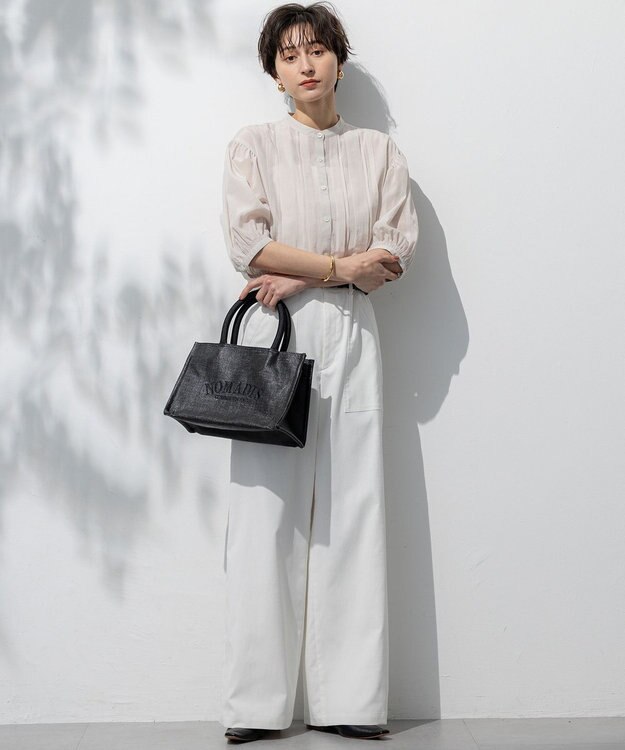 23区 NOMADIS SAC スクエア メッシュ プチ トートバッグ ブラック系