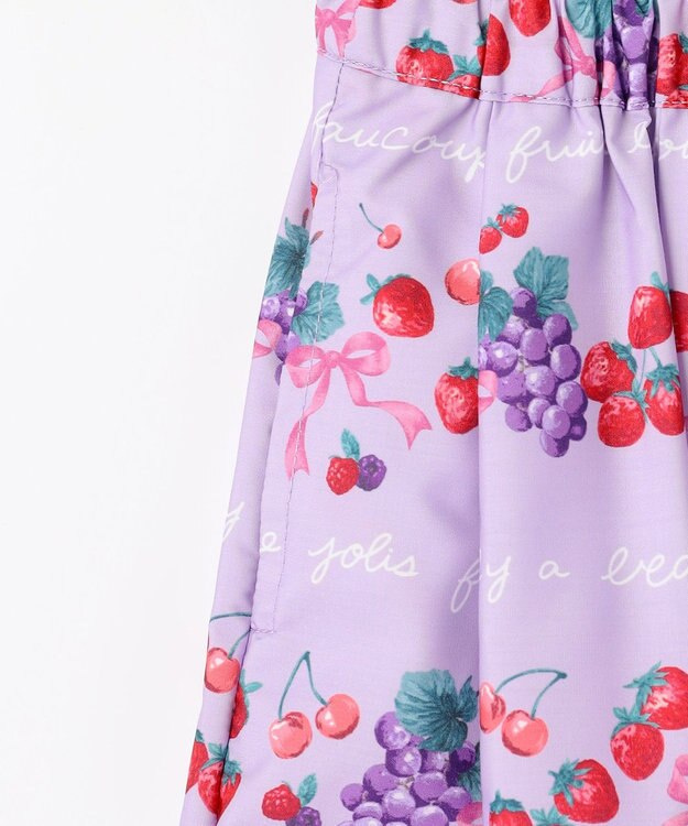 ANY KIDS 総柄フルーツ スカート ラベンダー