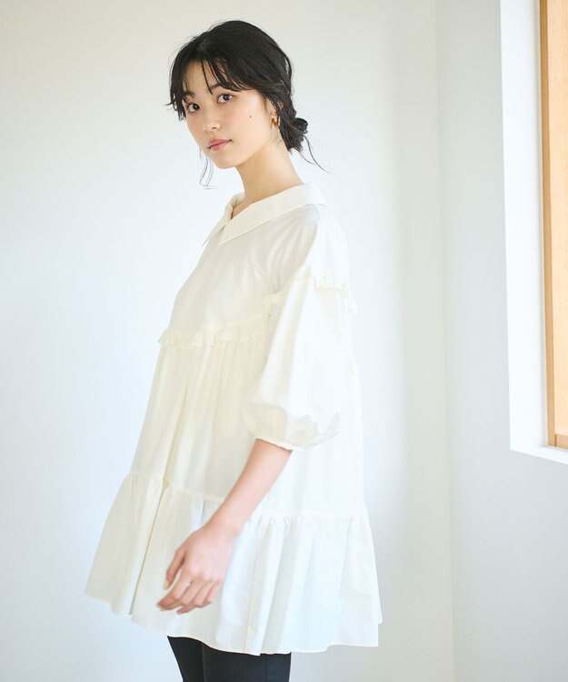 #Newans 【ANSWER for Co-Creation】サークルティアードチュニック ホワイト系