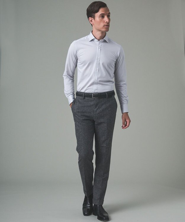 GOTAIRIKU 【ニット素材】ハイパフォーマンスジャージシャツ ライトグレー系8