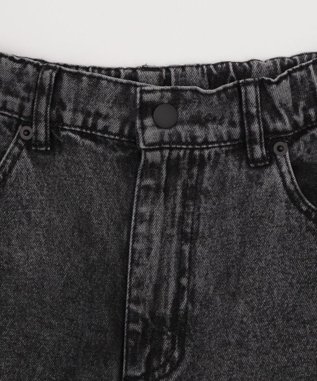 WEGO 【KIDS/150cm/160cm/ウエストゴム】イージー3Dバレルレッグデニムパンツ（JUNIOR） デニムブラックソノタ