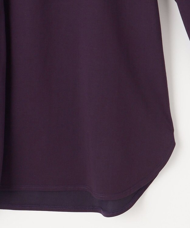 J.PRESS LADIES 【吸水速乾】OUKAプレーティング シャツカラー カットソー パープル系