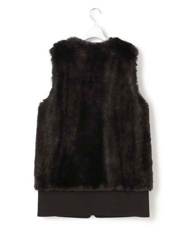 23区 ECOPEL エコファー コンビ ジレ ブラック系