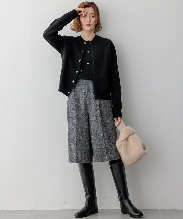 23区 ビジューニット カーディガン ブラック系