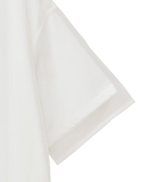 Green Parks チュールドッキングバルーン５分袖プルオーバー Off White