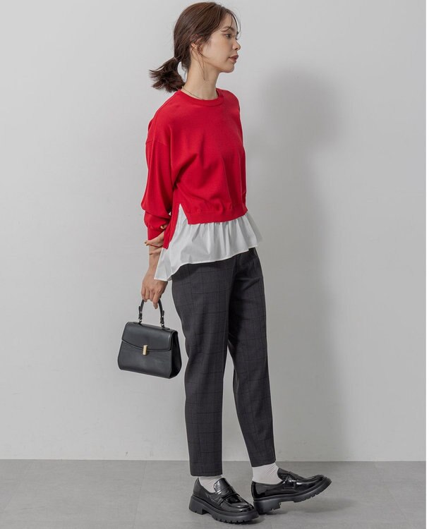 組曲 【加藤ローサさん着用】ボリュームスタッズローファー ブラック系