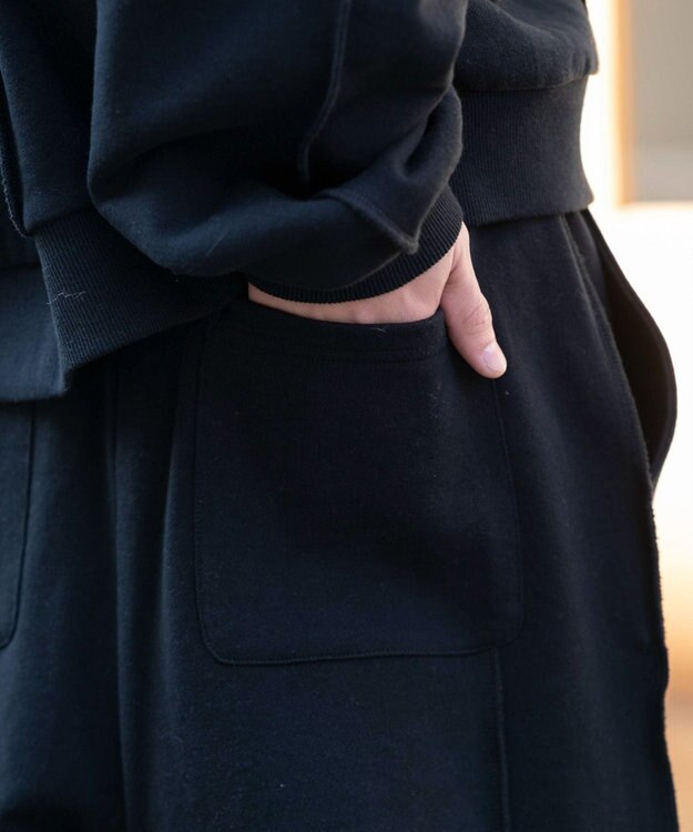 WEGO 【ユニセックス着用ITEM/ウエストゴム】スウィッチングスウェットパンツ ブラック