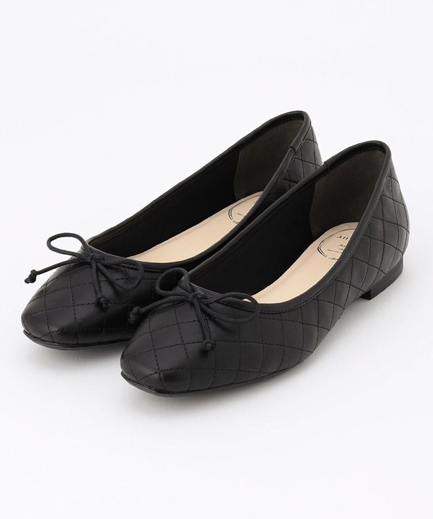 ANY SIS キルティングフラット パンプス ブラック