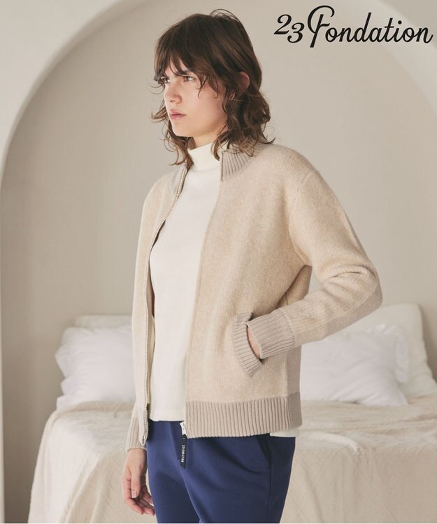 23区GOLF 【23Fondation/WOMEN】エアー ニットアウター ベージュ系