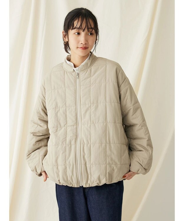 CRAFT STANDARD BOUTIQUE 蓄熱 スクエアキルトブルゾン Beige