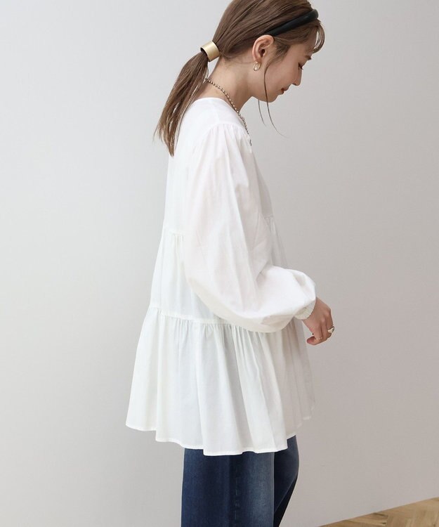 AMERICAN HOLIC ティアードギャザーブラウス Off White