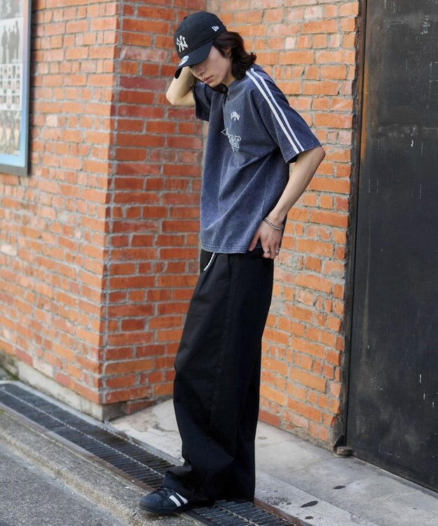 WEGO 【ユニセックス着用ITEM】スリーブラインロゴBIG　T（SS） ネイビー