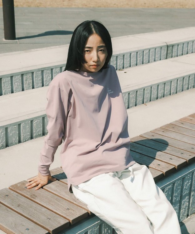 SHARE PARK LADIES 【UNISEX】吸水速乾 LMCバックプリントロングスリーブTシャツ（S・Mサイズ） スモーキーピンク