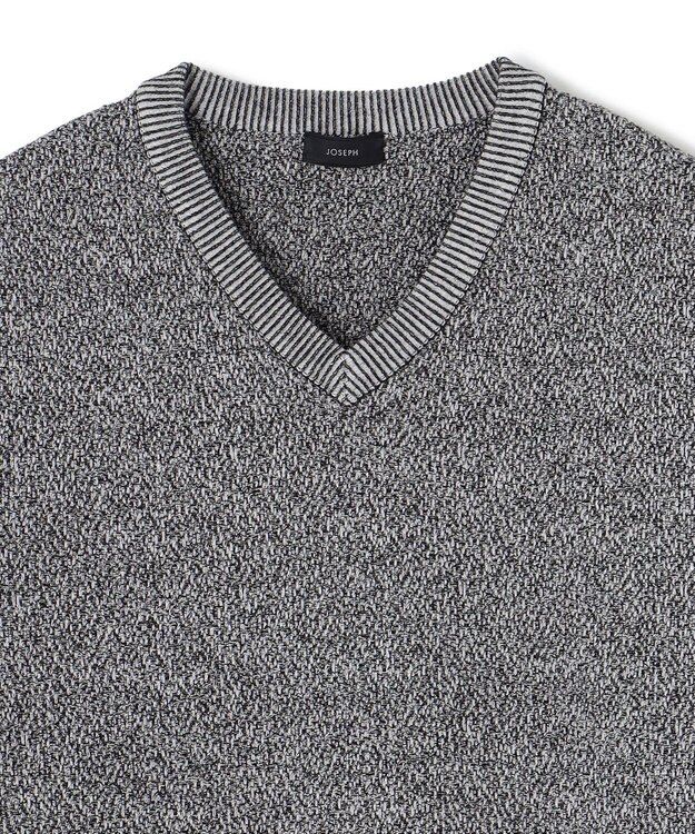JOSEPH HOMME ライトアムンゼン　Vネック ライトグレー系