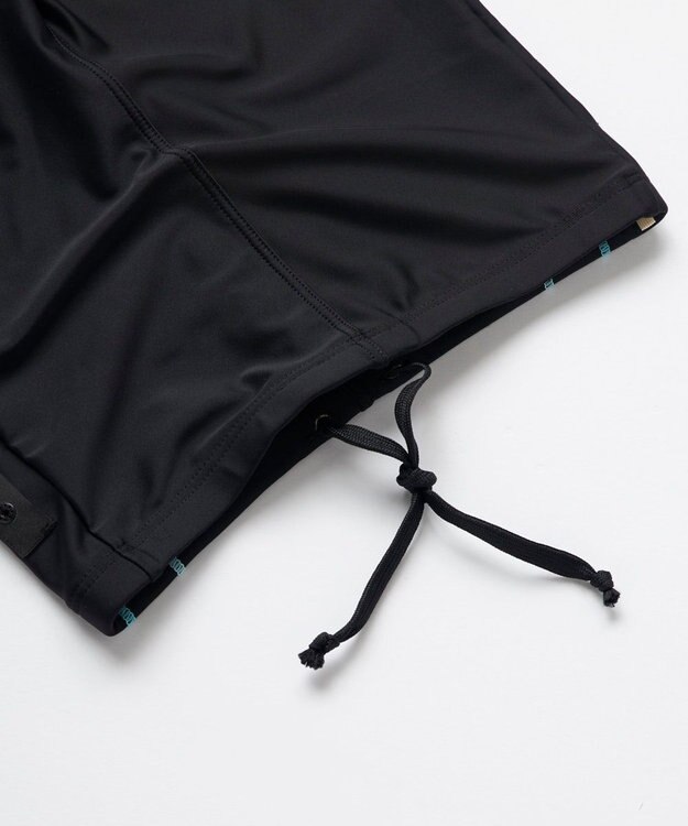 OP／FILA 半袖フルジップフィットネス水着 ブラック×ミント