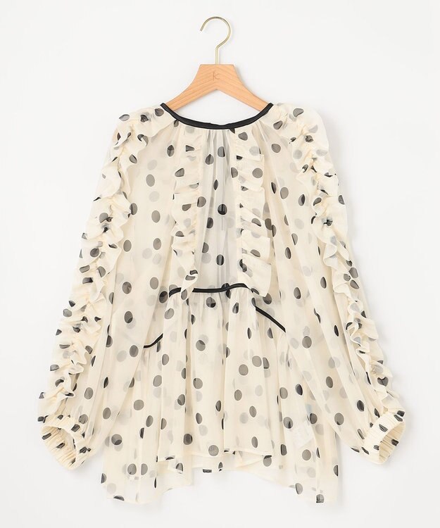 組曲 【組曲×setsuko sagittaire】シフォンプリントバックシャンブラウス アイボリー系5