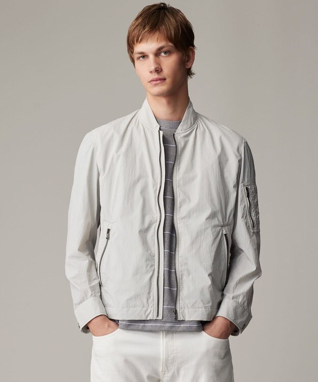 JOSEPH ABBOUD 【軽量/ストレッチ/撥水】ライトワッシャーストレッチ ショートブルゾン