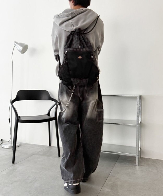 WEGO 【ユニセックス着用ITEM】別注Dickiesメッシュポケットナップサック ブラック