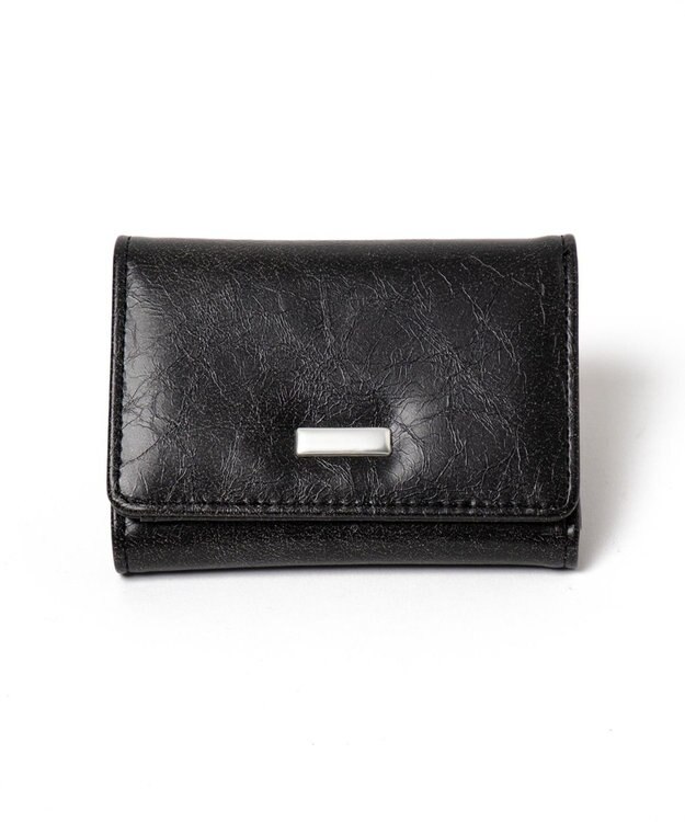 WEGO プレートフラップミニウォレット ブラック