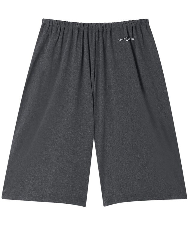 tsumori chisato SLEEP ツモリチサト ボトムス 5分丈 綿混(本体) 綿ベア天竺素材 ワイドシルエット レディース UOT156 /ワコール ブラック