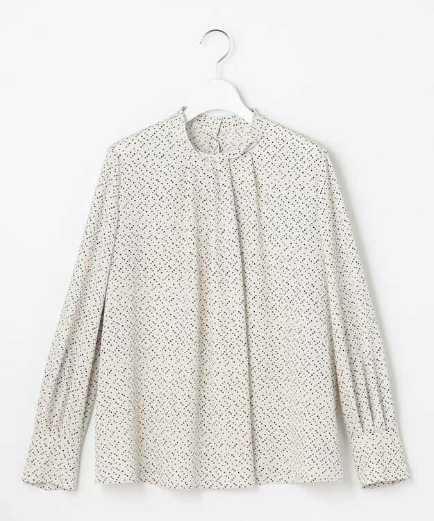 自由区 【カタログ掲載・セットアップ対応】ライトサテン ブラウス [新色]ベージュ×ブラック