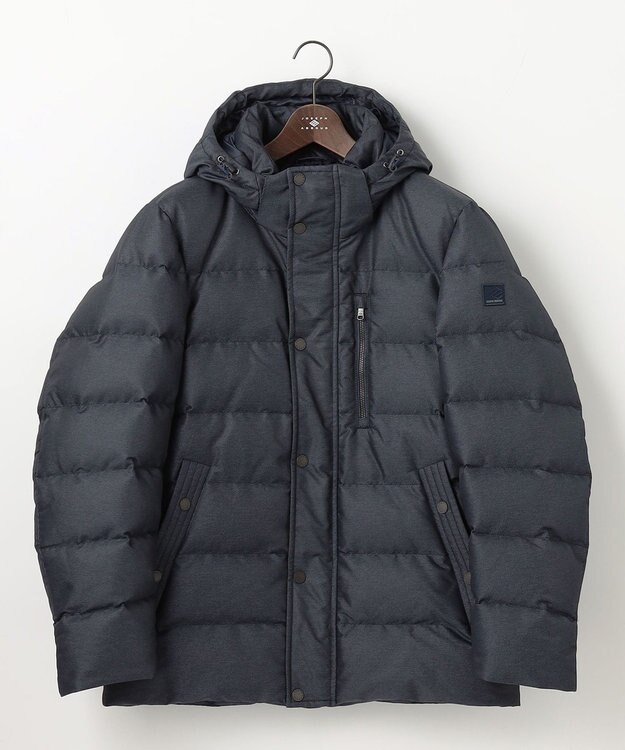 JOSEPH ABBOUD 【撥水/軽量/防風/フード取り外し可/ダウン】インターレースカルゼ  ダウン ブルゾン ブルー系