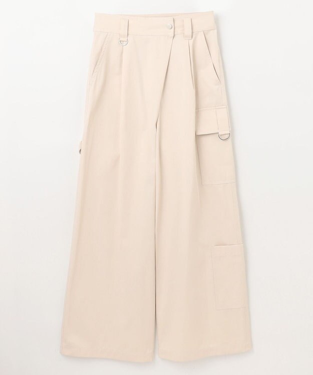 GRACE CONTINENTAL アシンメトリーワークパンツ ベージュ