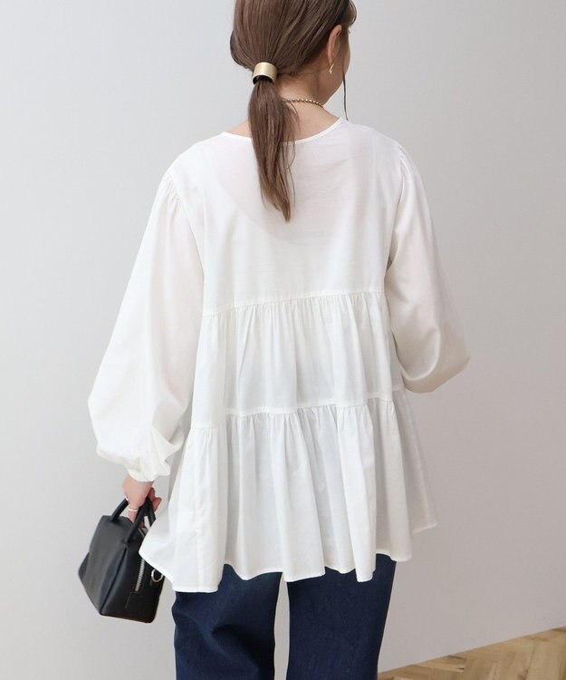 AMERICAN HOLIC ティアードギャザーブラウス Off White