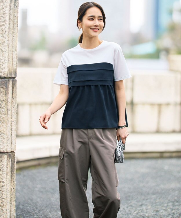 自由区 S 【カタログ掲載】ビスチェコンビ Tシャツ オフ×ブラック