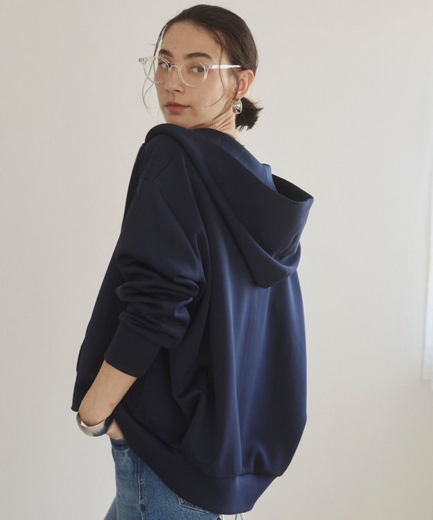 WEGO 【ANGIE VINTAGE】ダンボール ダブルジップパーカー フーディー ネイビー